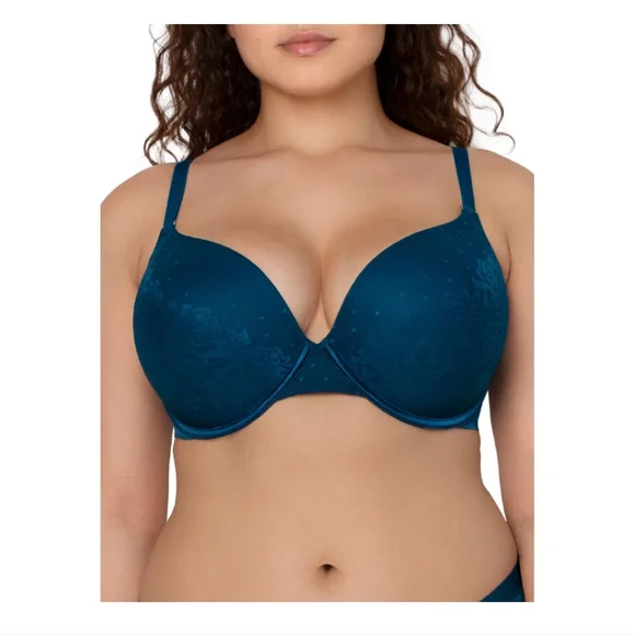 Secret Treasures Navy Blue Lace Detail Push Up Bra Size 36 DD NWT - Picture 1 of 10